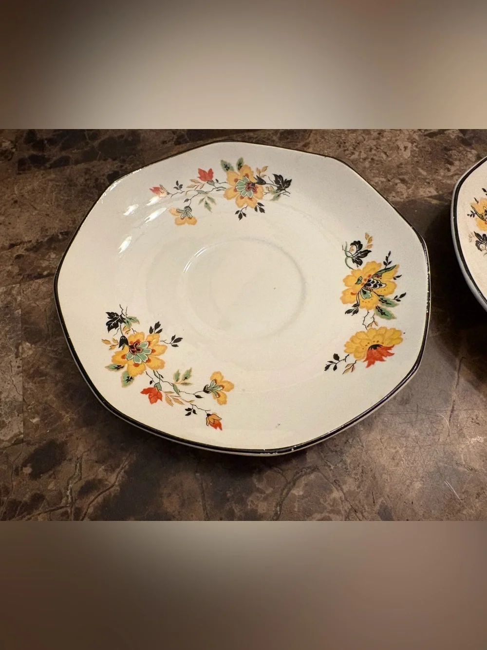 (2) 6 inch Homer Laughlin White Saucers - Vintage era 1920’s & 30’s